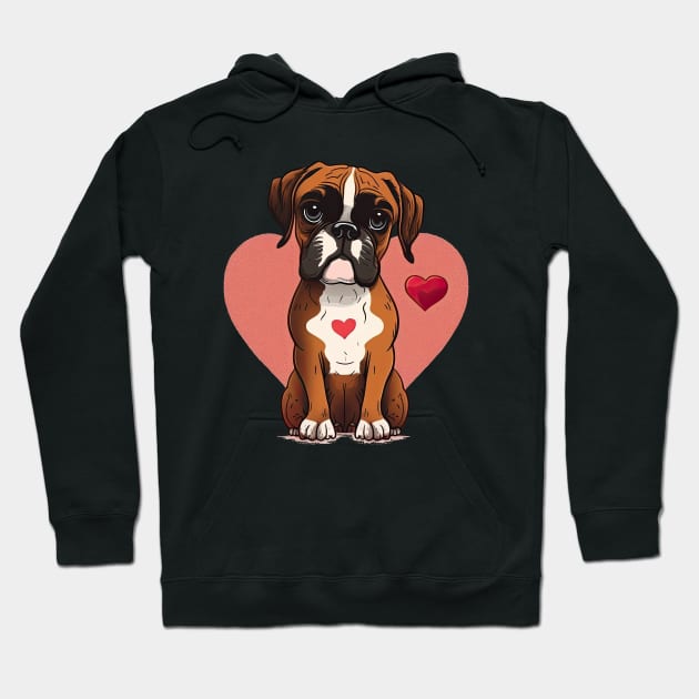 Boxer valentine's day Hoodie by JayD World